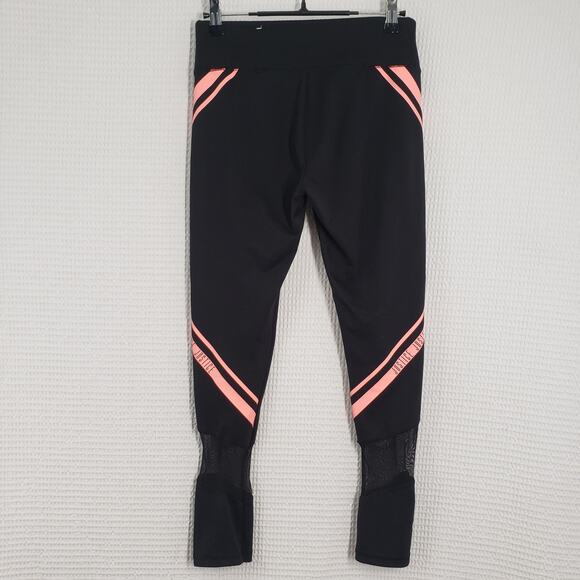 Justice Active Leggings Girls Size 14/16 Black Pink Mesh Athletic Full Length - Picture 2 of 15